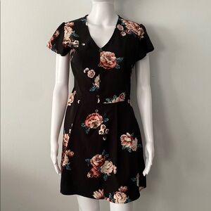 Xhilaration Black and Pink Mini Dress